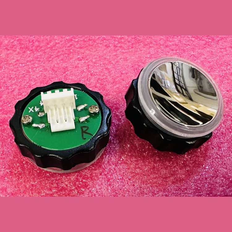 Кнопка BR27B (с круговой красной подсветкой, полированная, разъем AMP) XAA323CY1C XIZI Otis