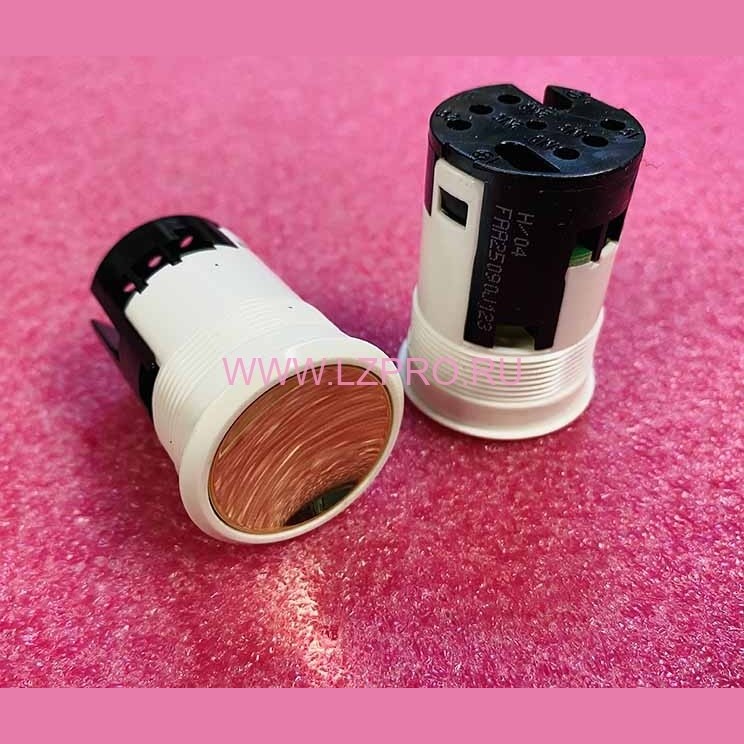 Кнопка (служебная, полированный толкатель "золото", без подсветки, белый ореол) FAA25090J123 Otis