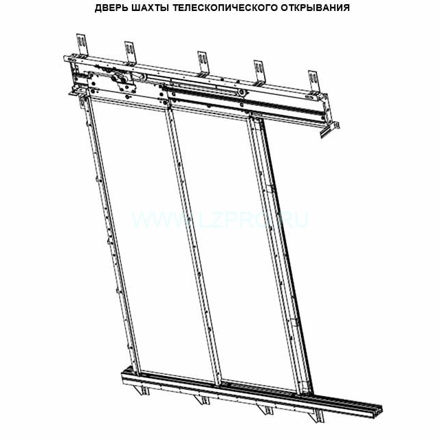 Комплект портальных дверей шахты PRIMA-S TLD-телескопического открывания OP-700 мм OPH-2000 мм RH/LH  OTIS
