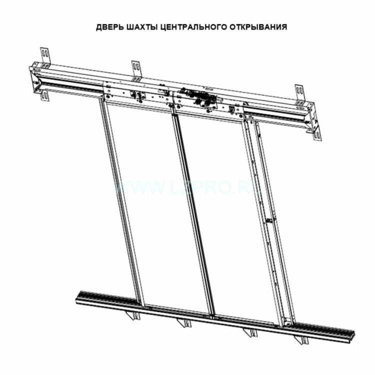 Комплект портальных дверей шахты PRIMA-S CLD-центрального открывания OP-900  OTIS