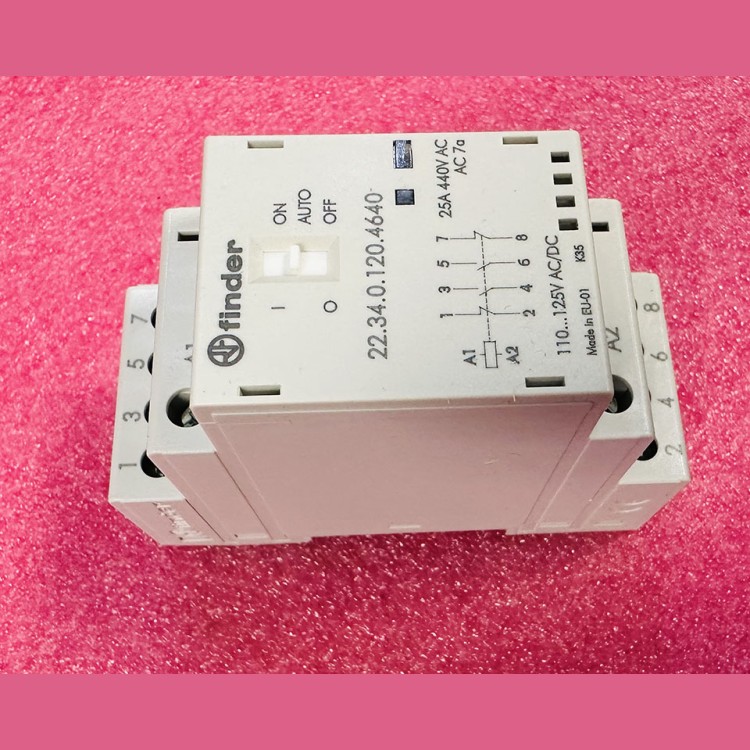 Контактор модульный 2НО+2НЗ 25А 120VDC/VAC 22.34.0.120.4640 Finder