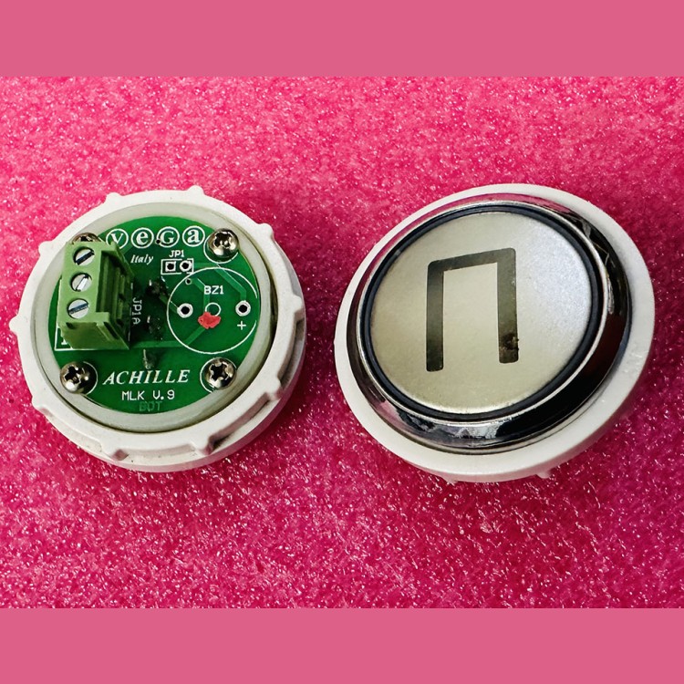 Кнопочный модуль "П" (парковка) красная подсветка, MLK V.9, Achille light VEGA