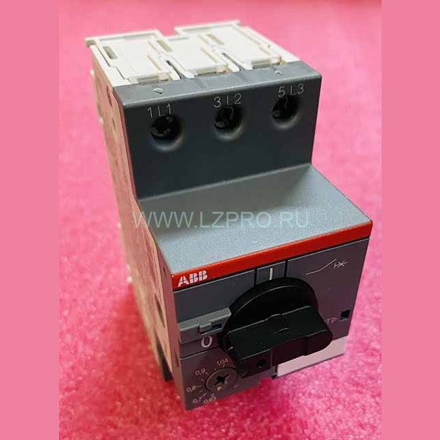 Автоматический выключатель с регулир. тепловой защитой 0,63А-1А 50kA MS116-1.0 ABB