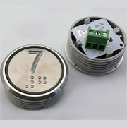 Модуль кнопочный красная подсветка "7" К1-07-К (аналог Achille Vega)