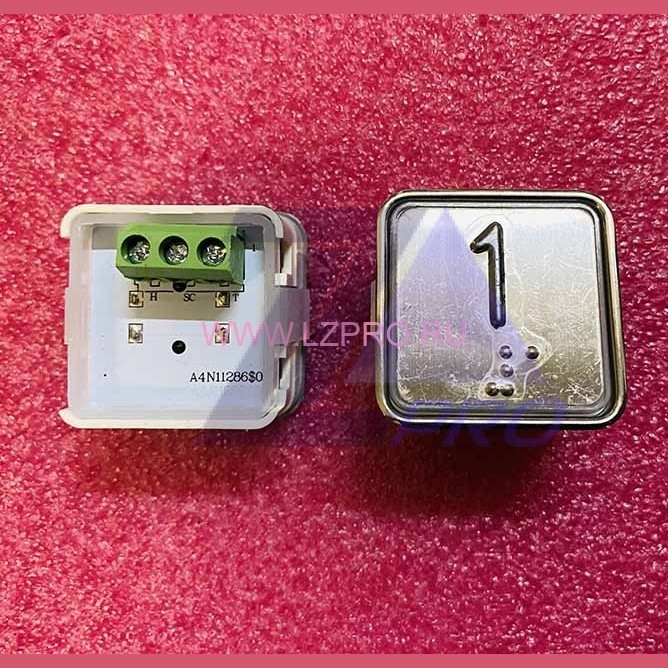 Кнопочный модуль "1" красная подсветка с шрифтом Брайля A4N11286$05 BBP-S303-VMPLM-D-R-01 (KA302W-D-R-01) ЩЛЗ