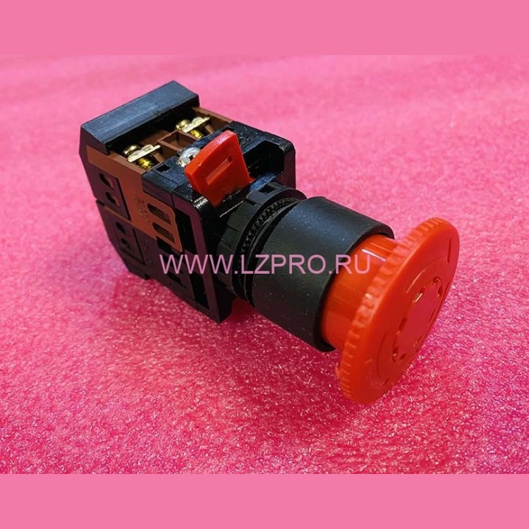 Кнопка AE-22 “Грибок” с фиксацией красный d22мм 230В 1з+1р TDM SQ0704-0018