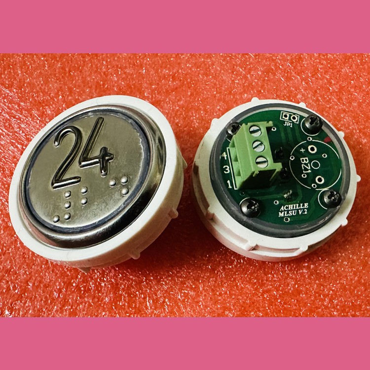 Кнопочный модуль 24 с кодом Брайля, синяя подсветка, MLSU, Achille light VEGA