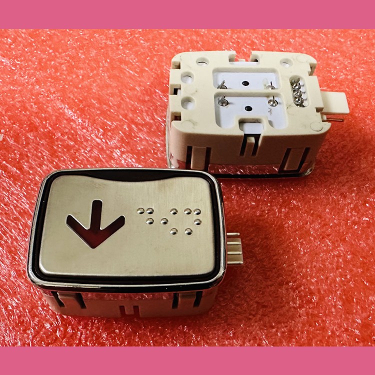 Модуль кнопочный красная подсветка код брайля AK-25B "Стрелка вниз" AEN04C049*E Sigma