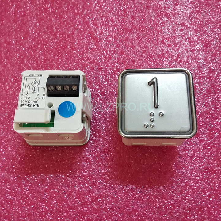 Модуль кнопочный "1" синяя подсветка MT42 VIII Schaefer