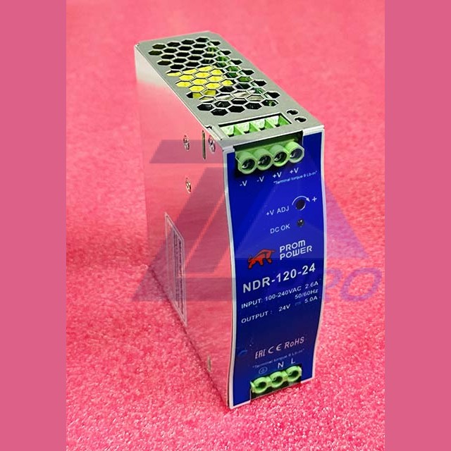Импульсный источник питания 24В 5A 120Вт NDR-120-24