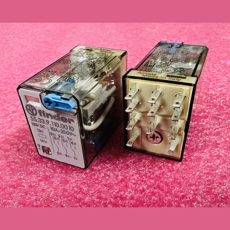 Реле промежуточное 110V DC 3CO-3PDT 10A-250V 55.33.9.110.0010 Finder