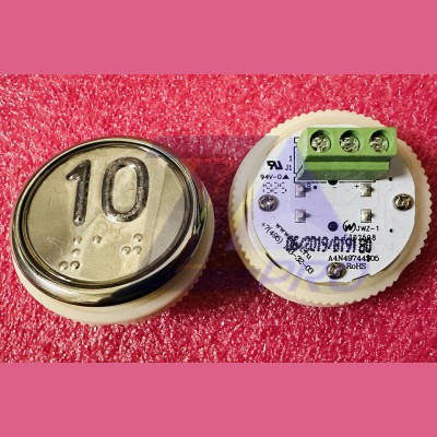 Модуль кнопочный A4N49744$05 белая подсветка Брайль "10" BBP-R331-CMPLT-D-W-10 (EA2406S-D-W-10) ЩЛЗ