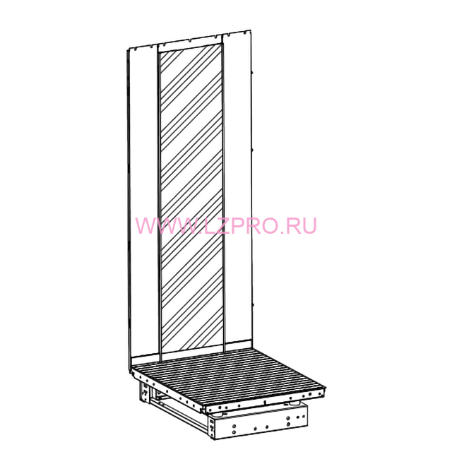 Зеркало 8x500x2135 W-500 (на высоту кабины, комплект с пленкой и демпферами) ZAA452AT1 Otis