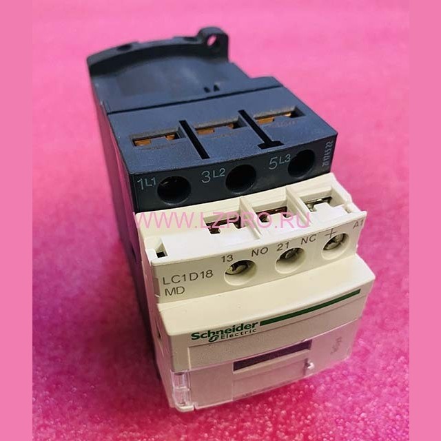 Контактор 3п 18A AC-3, Uкат. 220V DC, LC1D18MD Schneider Electric