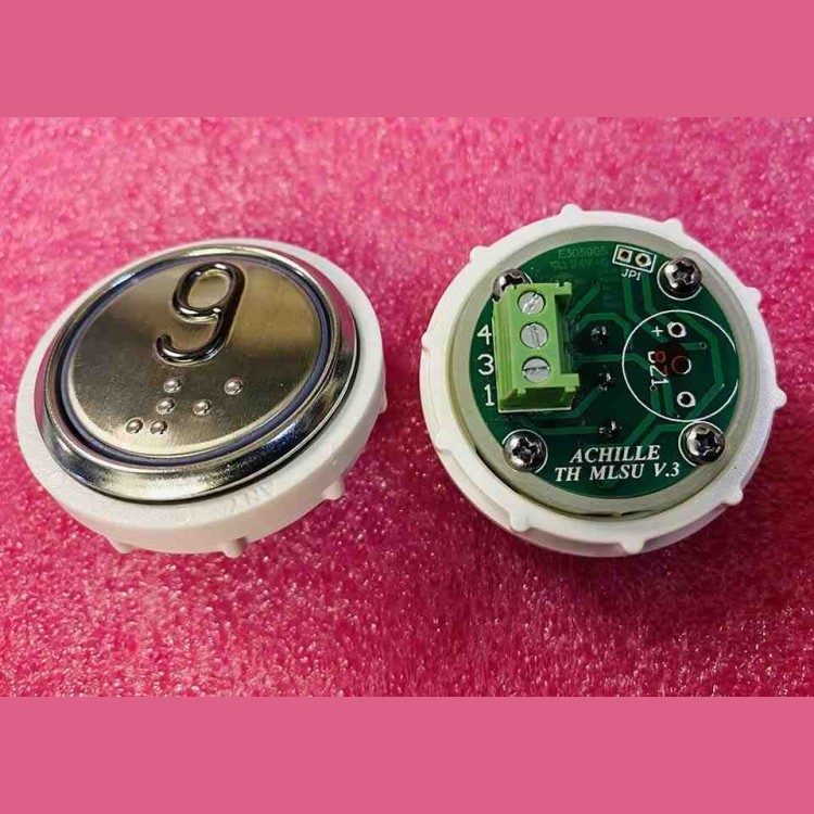 Кнопочный модуль 9 с кодом Брайля, красная подсветка, MLSU, Achille light VEGA